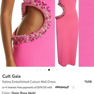 CULT GAIA KATINA DRESS PINK NWT